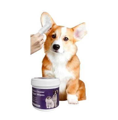 Напальчники для чищення вух у собак та котів Pet Ear Cleaner 50шт упаковка