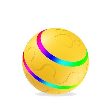 Интерактивная смарт игрушка USB мячик для собак с пультом Желтый