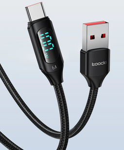 Кабель з дисплеєм USB Type C Cable Toocki 100W 6A 2m