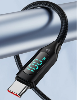 Кабель з дисплеєм USB Type C Cable Toocki 100W 6A 2m