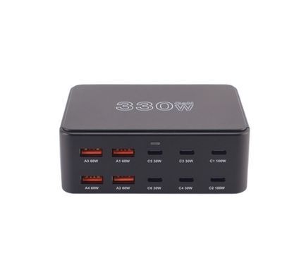 Сетевое зарядное устройство 330W 10в1 TOPZERO GaN Fast Charger Multiport PD3.0 PPS QC3.0