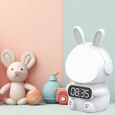 Дитячий будильник-нічник Кролик Rabbit Clock