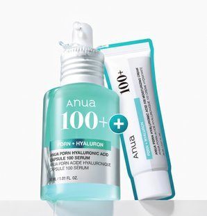 Високоактивний біорепаративний зволожувальний сет Anua PDRN Hyaluronic Acid Capsule 100 Serum + Cream, 2 х 30 мл