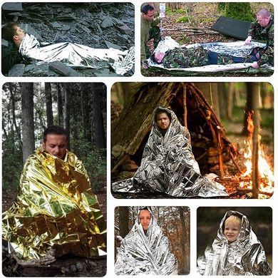 Теплоізоляційна ковдра рятувальна ізотермічна Emergency Blanket 210х160 см