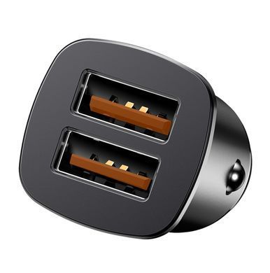 АЗУ Baseus 30W зарядное устройство в авто Square Metal QC 3.0 2USB 12V 24V