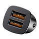 АЗУ Baseus 30W зарядное устройство в авто Square Metal QC 3.0 2USB 12V 24V