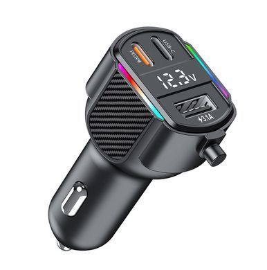 Автомобільний FM-трансмітер Bluetooth модулятор із швидкою зарядкою PD 18 Вт WUW
