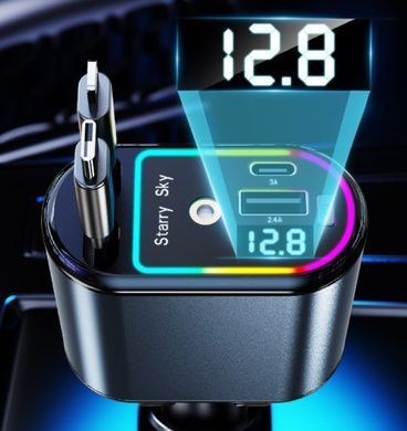 АЗУ 120W 4in1 Starry Sky C9 з проектором та вольтметром Type C/Lightning/USB PD QC FCP