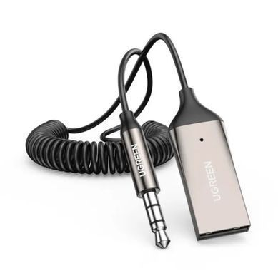 Автомобильный Ресивер Адаптер Bluetooth Ugreen Car Receiver Aux Space Gray