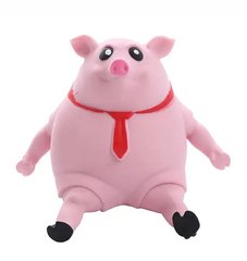Свиня рожева Сквіш антистрес іграшка еластична 15см
