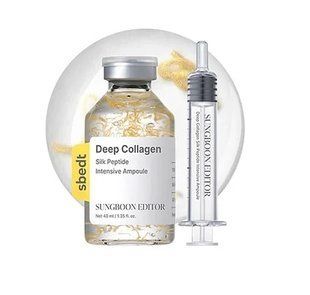 Інтенсивна сироватка-ліфтинг для обличчя Sungboon Editor Silk Peptide з колагеном та пантенолом для корекції мікрорельєфу, 40 мл