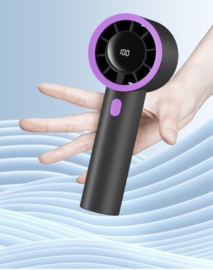 Ручний вентилятор портативний з цифровим дисплеєм акумуляторний Handheld Turbo Fan