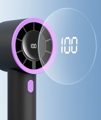 Ручний вентилятор портативний з цифровим дисплеєм акумуляторний Handheld Turbo Fan