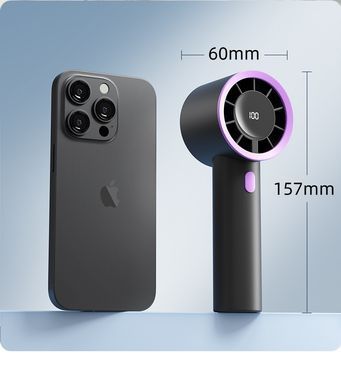 Ручний вентилятор портативний з цифровим дисплеєм акумуляторний Handheld Turbo Fan