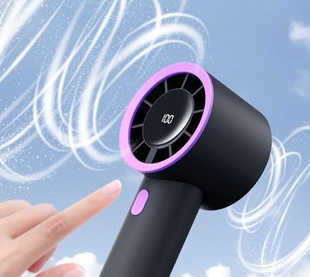 Ручний вентилятор портативний з цифровим дисплеєм акумуляторний Handheld Turbo Fan