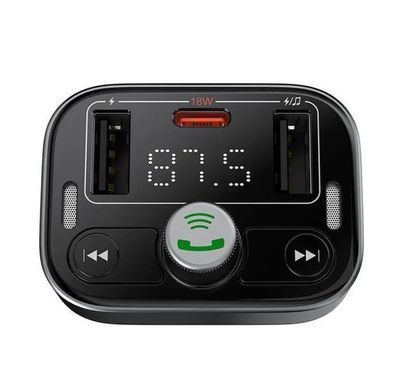 Автомобильный FM-модулятор Baseus S-09 Pro Series Car FM Transmitter Cluster Black