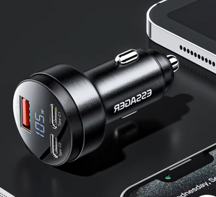 Автомобильное зарядное устройство Essager 105W USB Quick Charge с дисплеем