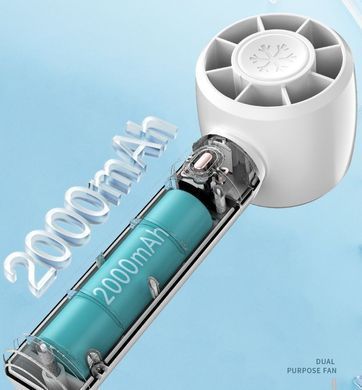 Вентилятор ручний 2в1 акумуляторний з підставкою для телефону A68 Portable Fan