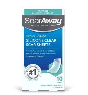 Силиконовый пластырь ScarAway Silicone Scar Sheets 3,8см х 7,6см 10шт