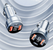 Автомобільний зарядний пристрій Essager 80W Car Charger USB-A Type-C з дисплеєм