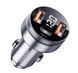 Автомобільний зарядний пристрій Essager 80W Car Charger USB-A Type-C з дисплеєм