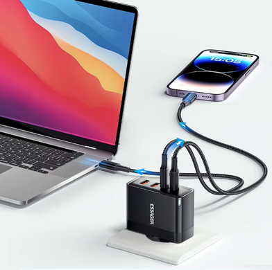 Зарядний пристрій Essager 100W Quick Charge USB Type C PD QC