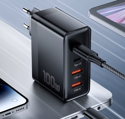 Зарядний пристрій Essager 100W Quick Charge USB Type C PD QC