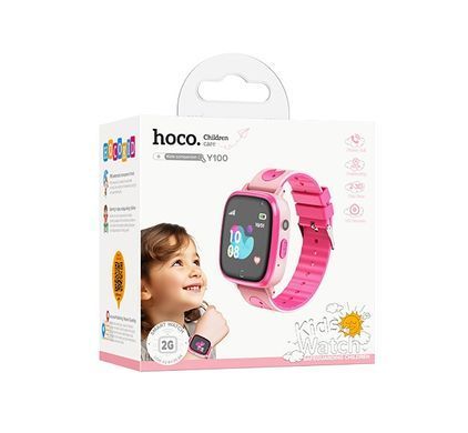 Смарт часы детские Baby smart Watch Y100 36mm SIM 2G Pink