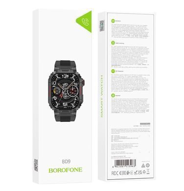 Смарт часы Smart watch  IP67 BOROFONE BD9 call version Black